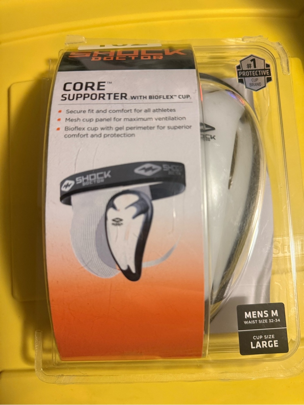 Shock Doctor Core Supporter with Bioflex Cup - White